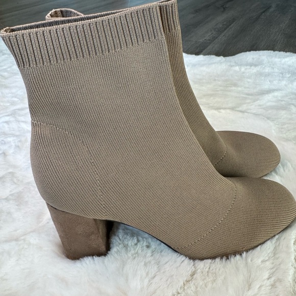 CLEARANCE - MIA Taupe Heeled Boots - Picture 3 of 4